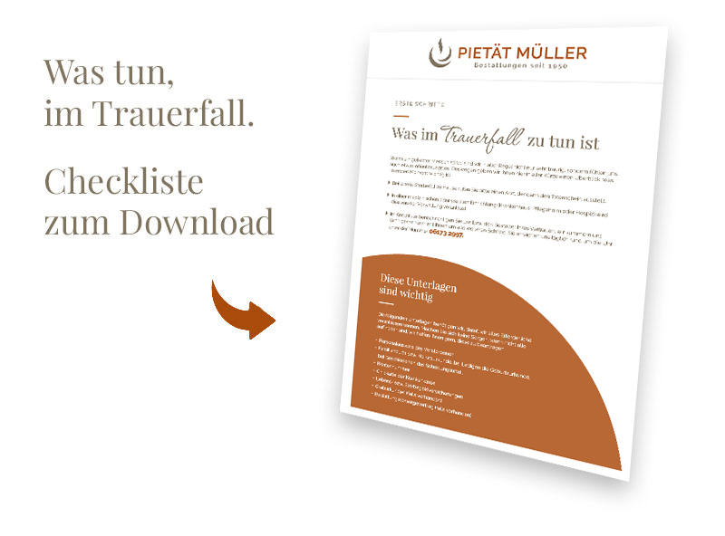 Checkliste: Was tun im Trauerfall?